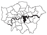 Map of Southwark