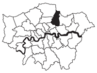 Map of Waltham Forest