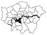 Map of Wandsworth